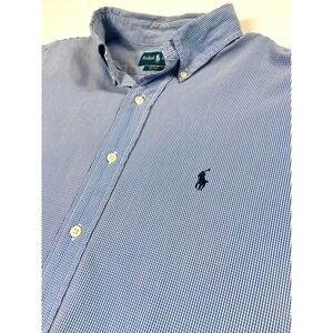 Polo Ralph Lauren Shirt Mens‎ Large Blake Checkered Button Long Sleeve Preppy